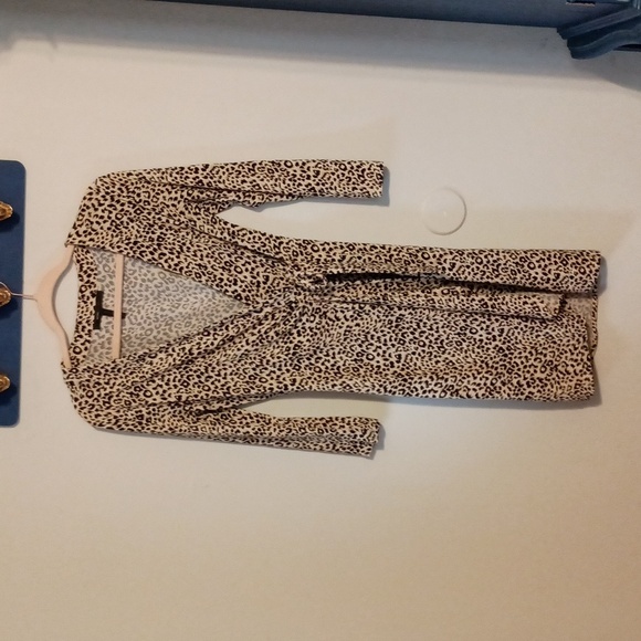 BCBG Leopard Print Wrap Dress - Picture 2 of 5